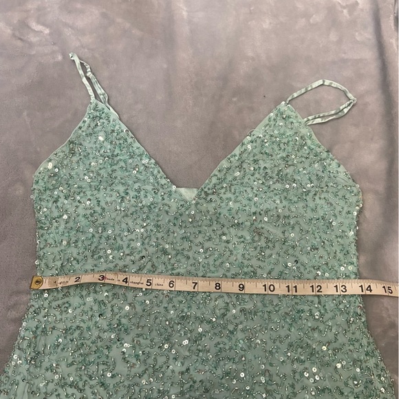 Retrofete Nolan Turquoise Powder Sequin Mini Dress 3158 - Picture 6 of 14